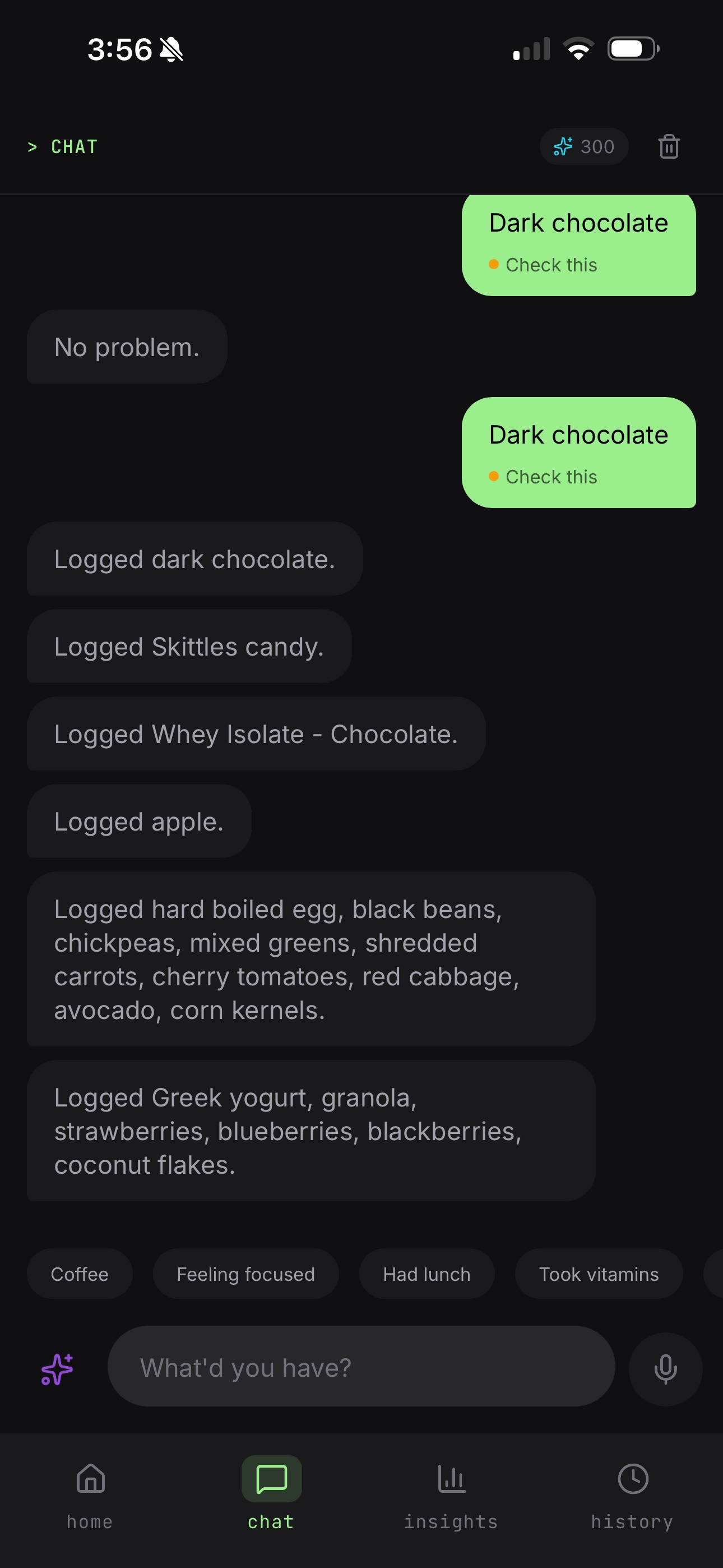 Natural language and photo logging